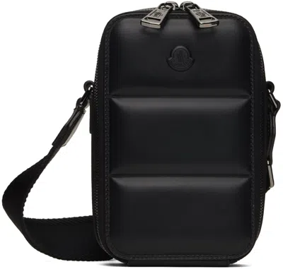 Moncler Black Vertical Crossbody Bag In 999 - Black