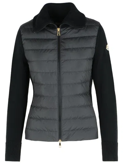 MONCLER MONCLER BLACK VIRGIN WOOL BLEND JACKET