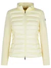 Moncler Black Virgin Wool Blend Jacket In White