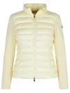Moncler Black Virgin Wool Blend Jacket In Yellow