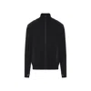 Moncler Padded Wool Zip-up Cardigan In Black