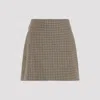 Moncler Houndstooth Plaid Mini Skirt In Black