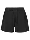 Moncler Logo Patch Drawstring Shorts In Black