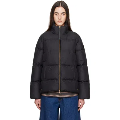 Moncler Black Vivantesse Down Jacket In Multi