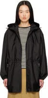 Moncler Airella Zip-up Parka In 999 Black