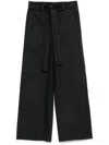 Moncler Tied-waist Trousers In Black