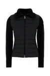 Moncler Black Wool And Polyester Cardigan In Multi