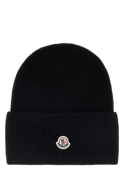 MONCLER CUFFIA IN LANA NERA  DONNA