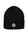 Moncler Women Beanie Wool And Cashmere Hat In Black