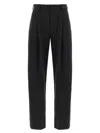 Moncler Black Wool Blend Pants In Black