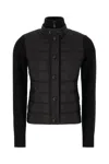 Moncler Logo-patch Padded-panel Jacket In Black