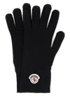 Moncler Black Wool Gloves In Black