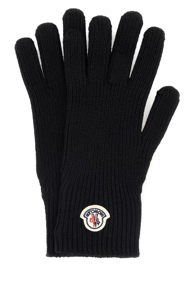 Moncler Black Wool Gloves