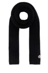Moncler Textured Wool Blend Scarf Accessory In Brown