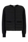 MONCLER BLACK WOOL TRICOT JACKET