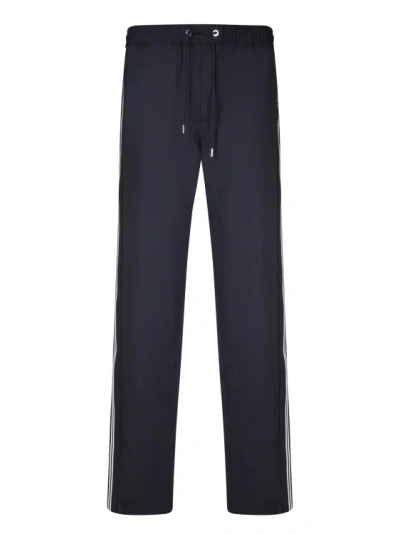 Moncler Wool Gabardine Jogging Trousers In Black