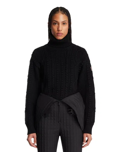 Moncler Black Wool Turtleneck Sweater
