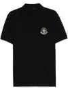 Moncler Polo Shirt With Logo In Black