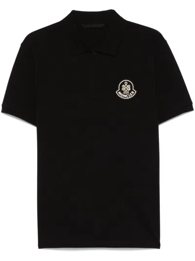 MONCLER BLACK YEAR OF THE SNAKE POLO SHIRT