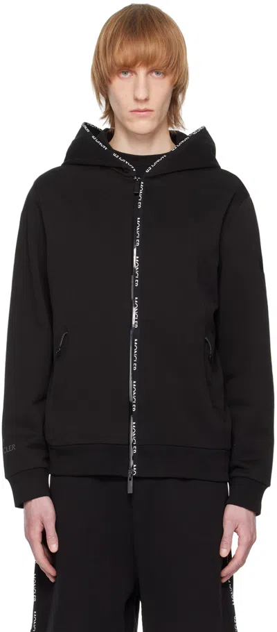 MONCLER｜HOOD/ZIP-UP (8G00035 89AUJ 999) Moncler Black Zip-up Hoodie In 999 Black | ModeSens