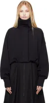 Moncler Black Zip Up Jacket In 999 Black