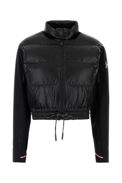 Moncler Black Zip-up Jersey Cardigan