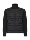 Moncler Padded Cardigan With Zip In Black