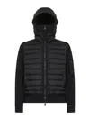 Moncler Tricot Logo Patch Zip-up Cardigan In Black