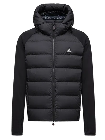 MONCLER BLACK ZIP UP SWEATSHIRT