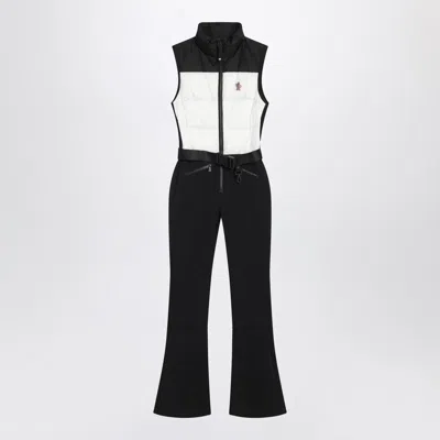 MONCLER BLACK/WHITE DOWN-PADDED SKI SUIT
