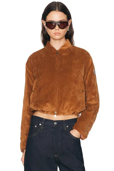 Moncler Blageon Bomber Reversible Jacket In Brown