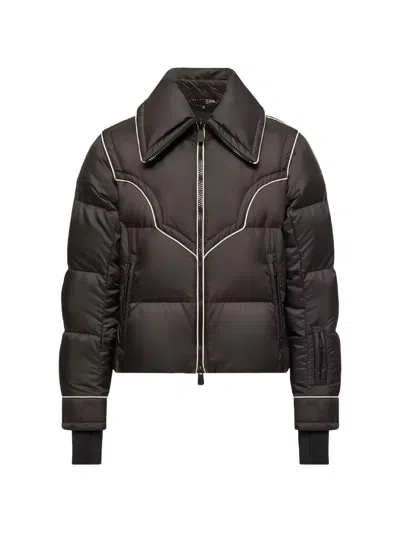 Moncler Blainville Piped Quilted Ski Jacket In Black