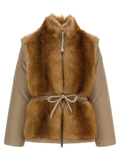 Moncler Blaireau Vest In Brown