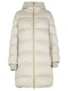 Moncler Igesse Down Puffer Coat In Beige