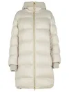 Moncler Igesse Down Puffer Coat In Cream