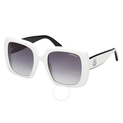 Moncler Blanche Smoke Gradient Square Ladies Sunglasses Ml0259 21b 53 In White