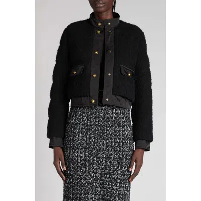 Moncler Blandy Bouclé Down Jacket In Black