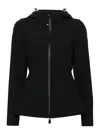 Moncler Womens Black Zumeles Brand-patch Slim-fit Stretch-woven Blend Jacket In Black