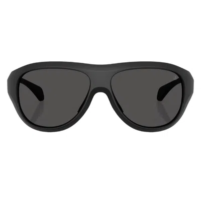 Moncler Bleacher Dark Solid Grey Oval Unisex Sunglasses Me8013 500687 65 In Black