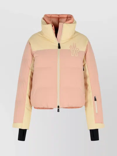 Moncler Block Design High Collar Side Pockets In Neutral