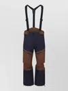 Moncler Block Design Trousers Adjustable Straps Waistband In Blue