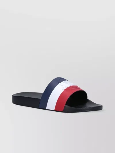 Moncler Block Heel Open Toe Sandals In Multi