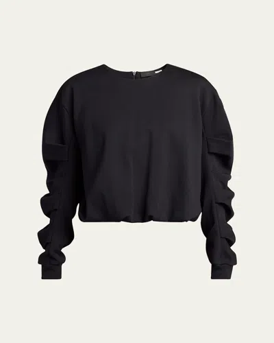 Moncler Blouson Sweatshirt In Black