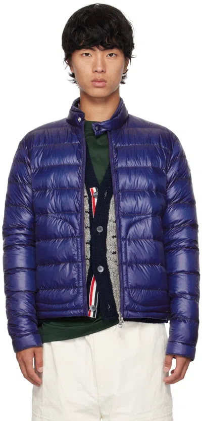 Moncler Blue Acorus Down Jacket In 751 - Twilight Blue