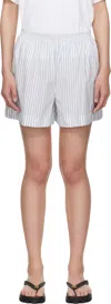 Moncler Short Rayé In Gray