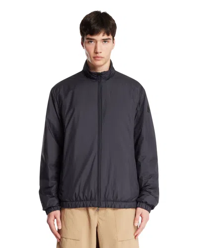 Moncler Blue Berre Short Down Jacket In Black