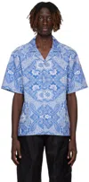 Moncler Blue Camicia Shirt In S70 Bluette