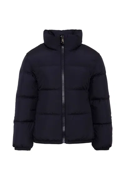 Moncler Kids' Blue Cermasa Down Jacket For Boy With Logo