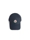 Moncler Blue Cotton Cap In Brown