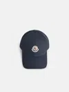 Moncler Blue Cotton Cap In Blue